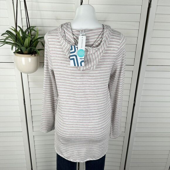 New Market & Spruce Stitch Fix Milania French Terry Curved Hem Hoodie Top Size M - Picture 4 of 11